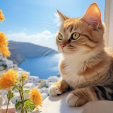 Cat With flowers Painting by Diamond