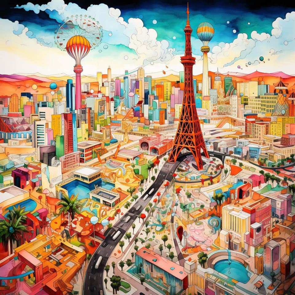 Colorful ink illustration Diamond Painting