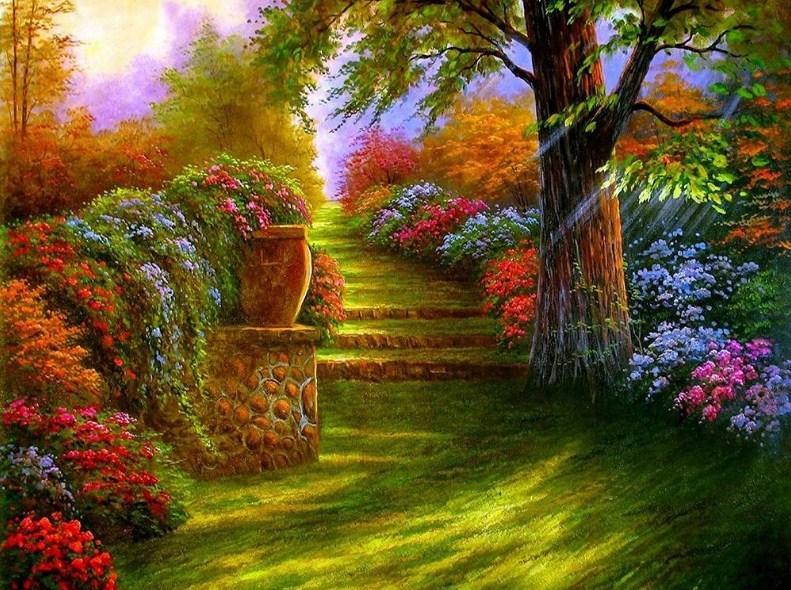 Amazing Garden Sunshine - paint with Diamonds - diamond-painting-bliss.myshopify.com