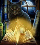 Black Cat & Magic Book - diamond-painting-bliss.myshopify.com