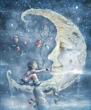 Boy feeding Moon - diamond-painting-bliss.myshopify.com