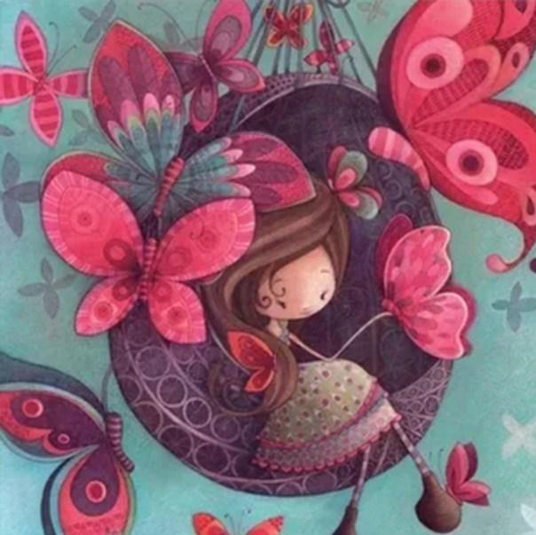 Butterflies & Little Fairy - diamond-painting-bliss.myshopify.com