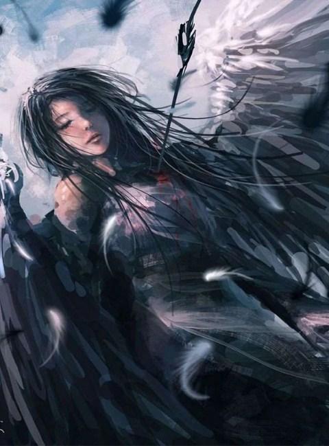 Dying Anime Angel - Paint with Diamonds - diamond-painting-bliss.myshopify.com