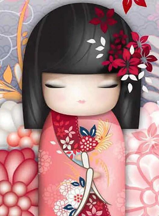 Kokeshi Doll - Paint by Diamonds - diamond-painting-bliss.myshopify.com