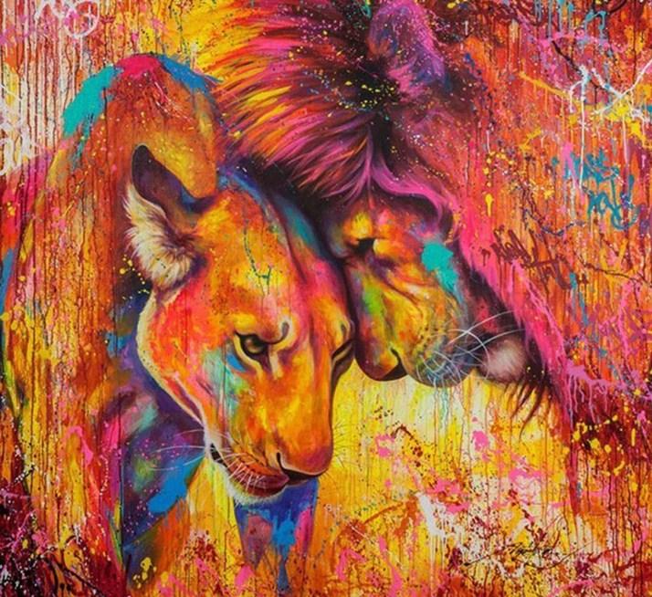 Lion and Lioness - diamond-painting-bliss.myshopify.com