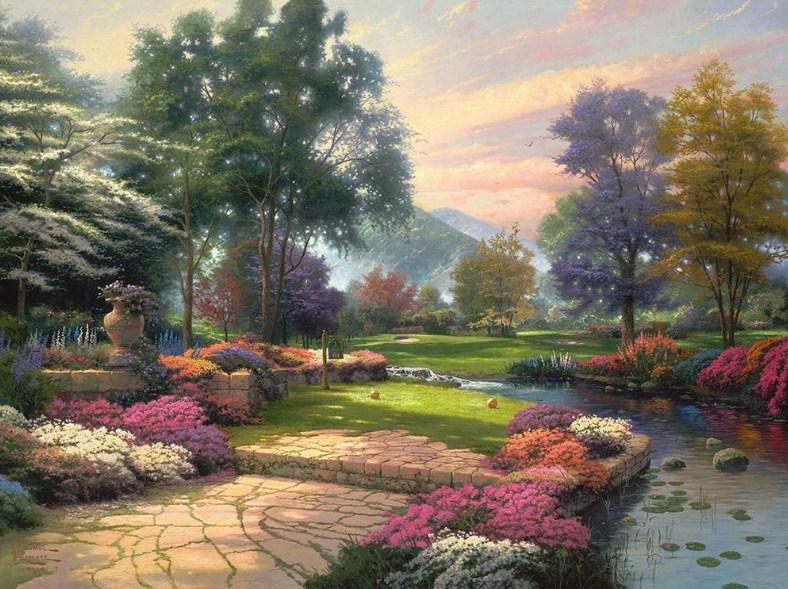 Living Waters by Thomas Kinkade - diamond-painting-bliss.myshopify.com
