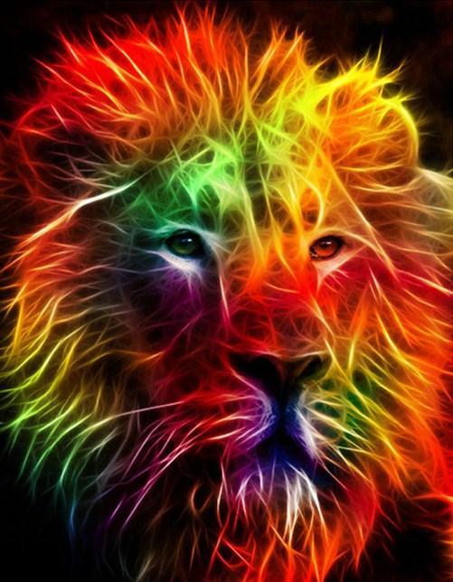 Pretty Lion Face Diamond Painting - diamond-painting-bliss.myshopify.com