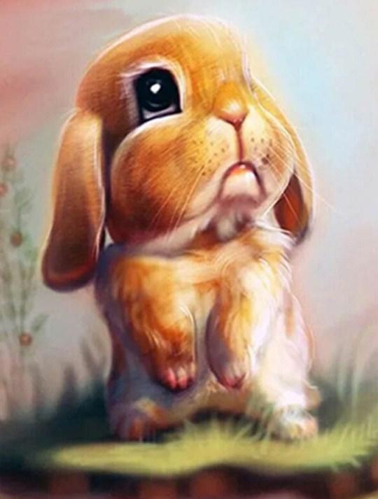 Sad Bunny - Diamond Painting Kit - diamond-painting-bliss.myshopify.com