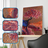 Cute Pink Tree On Mountain