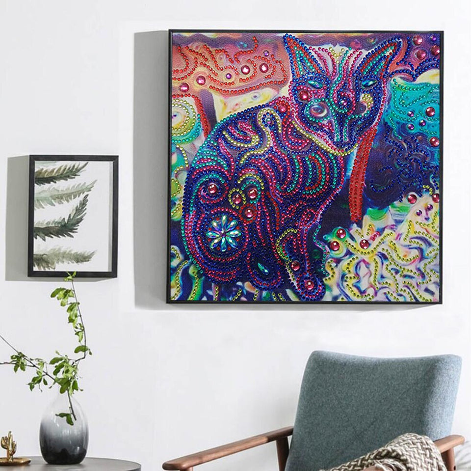 Crystal Cat Beautiful Painting