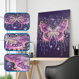2Pcs Set Colorful Butterfly And Flowers Paintings