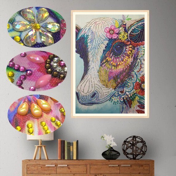 2Pcs Set Lovely Colorful Cows