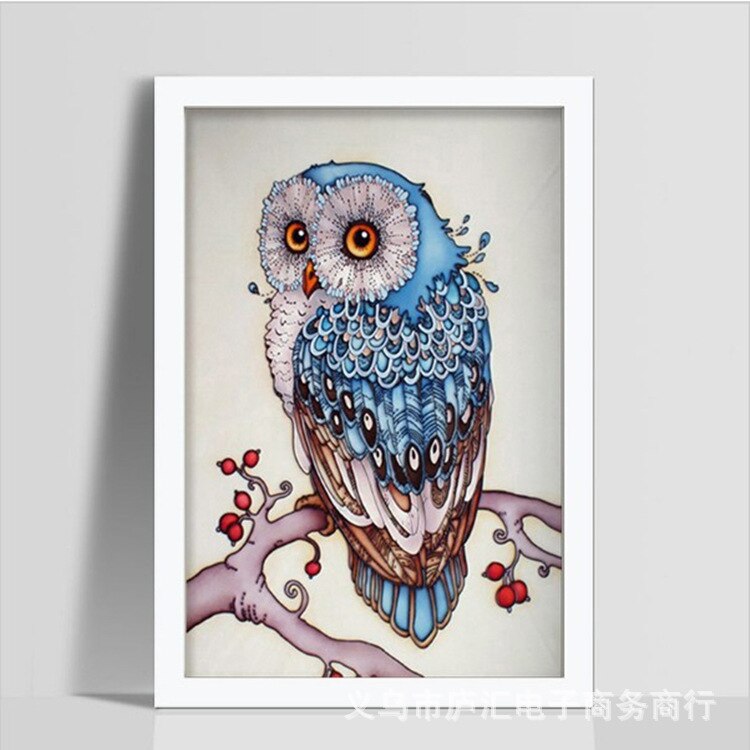 Colorful Owl On Branch
