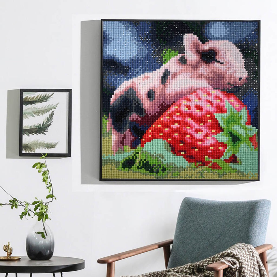 Pig With Strawberry
