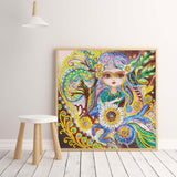 Cute Small Girl And Flowers