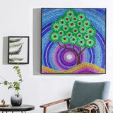 Green Tree Special Shaped Painting