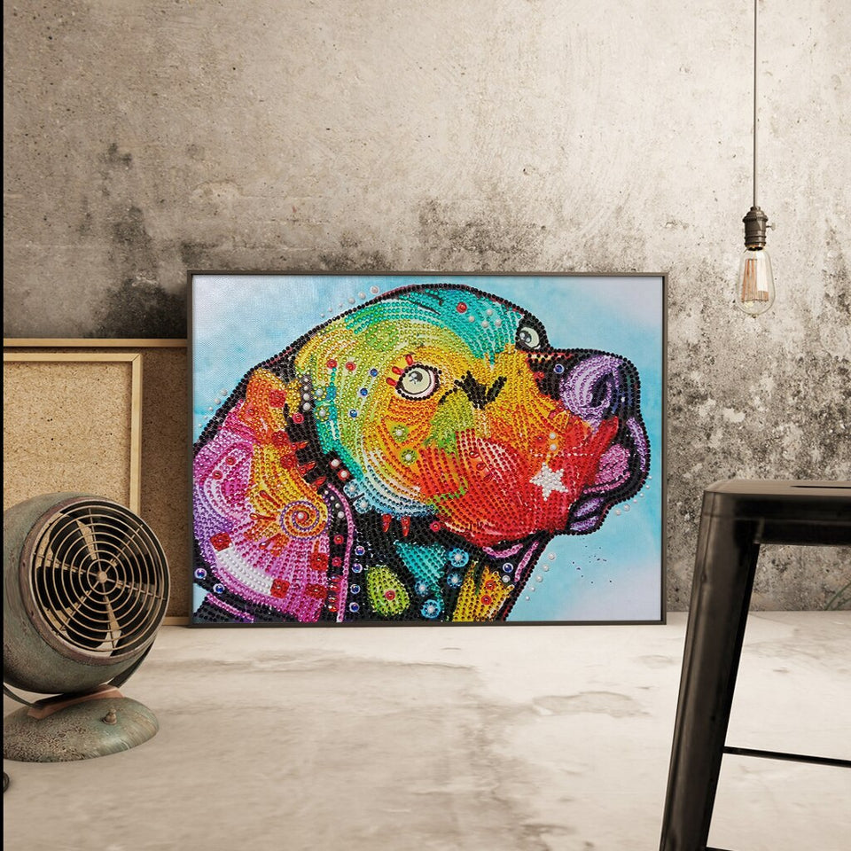 Special Colorful Dog Painting