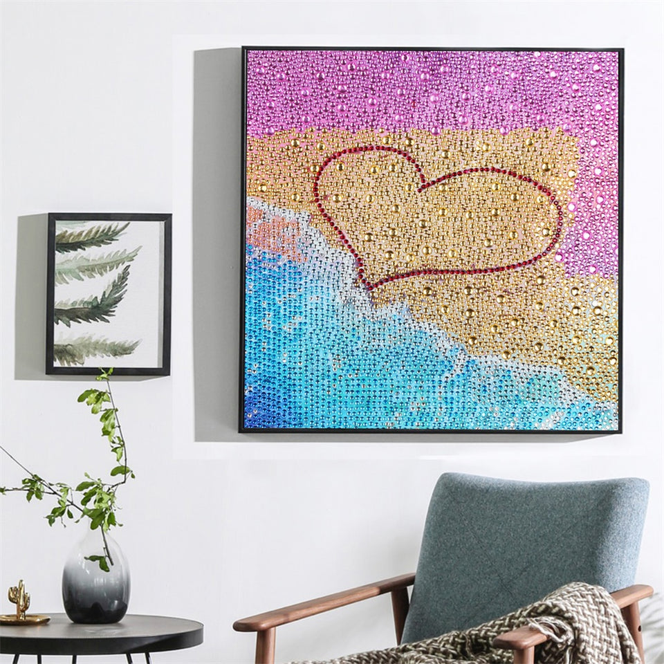 Seaside Colorful Love Heart