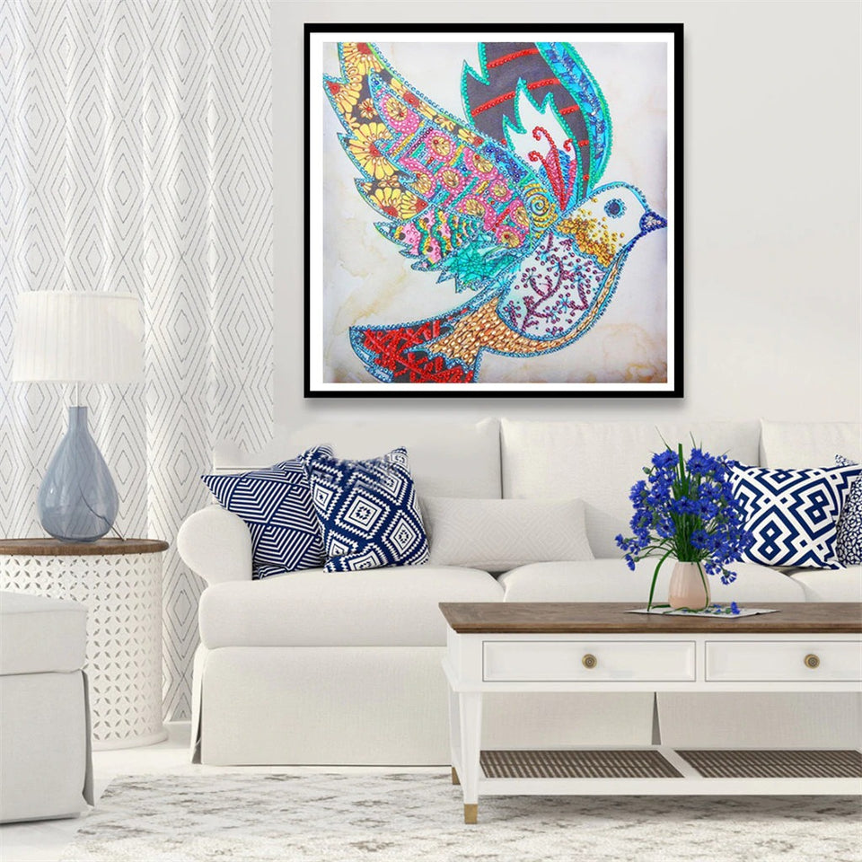 Flying Colorful pigeon