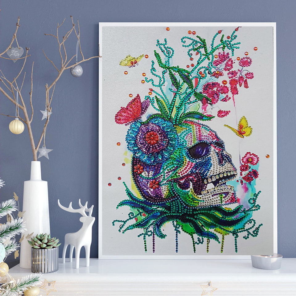 Lovely Skull With Butterfly