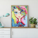 Big-eyed Colorful Girl