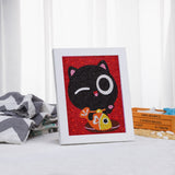 Lovely Black Cat With Fish