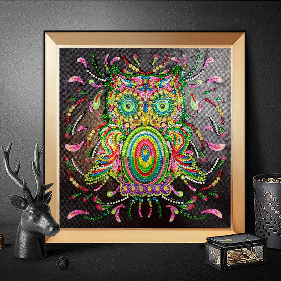 Owl Cute Motif Painting