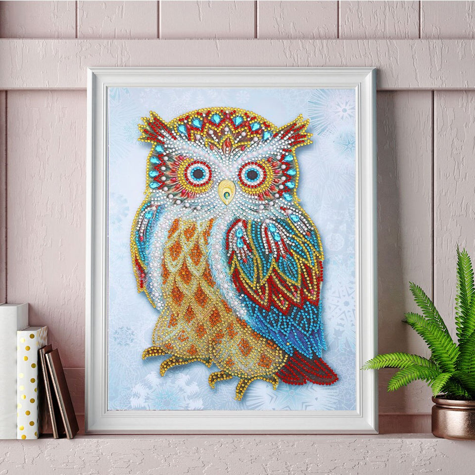 Multi color Owl Painting