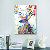 Deer Colorful Painting