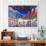 Desert At Night  Charming Painting