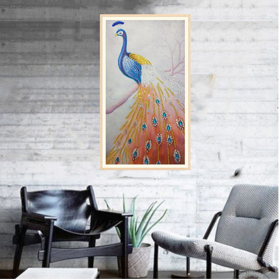 Colorful Peacock On Tree