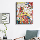 Multi Color Cat And Fishes