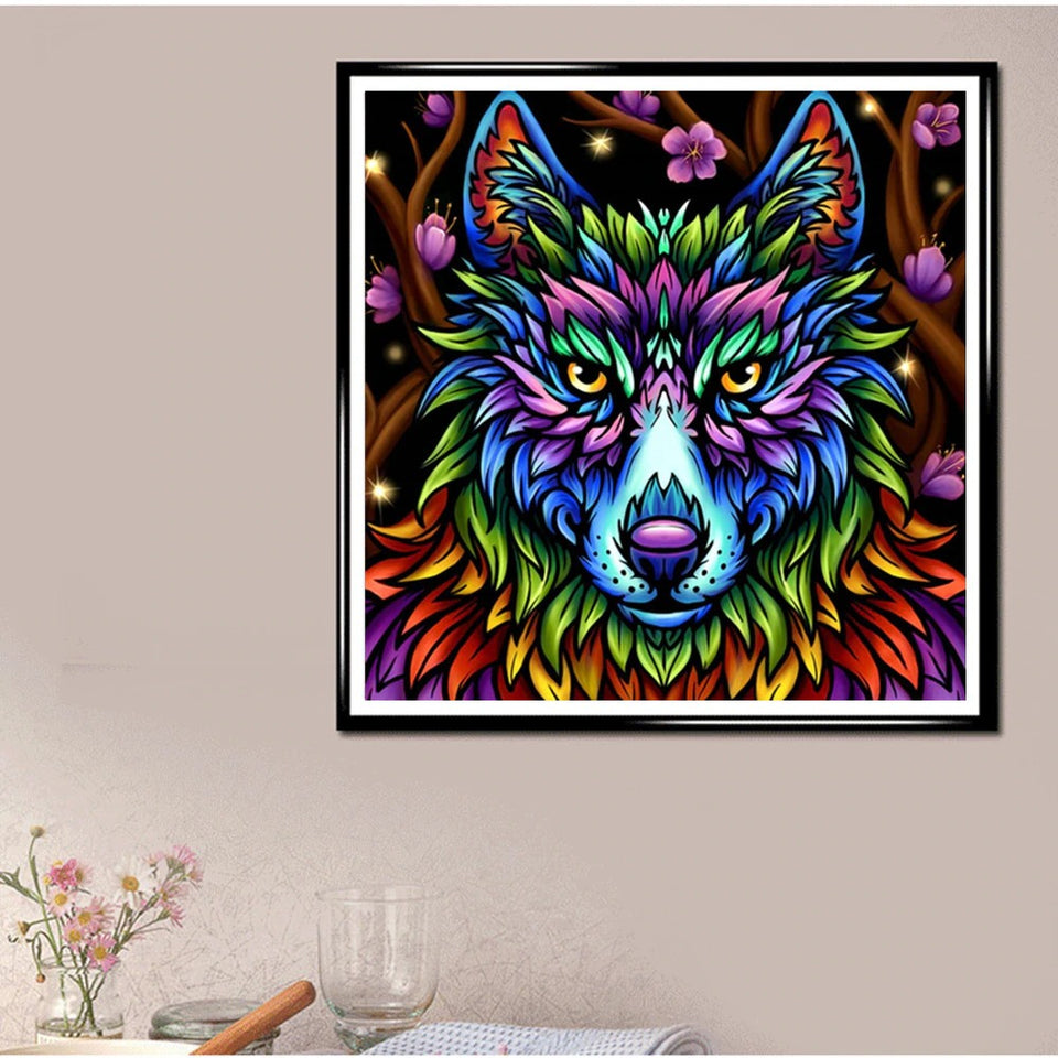 Colorful Wolf Special Painting