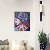 Lady With Flowers On Hair