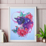 Leopard with Flowers And Butterfly