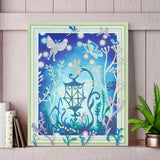 Butterfly s And Lamp Beautiful Painting