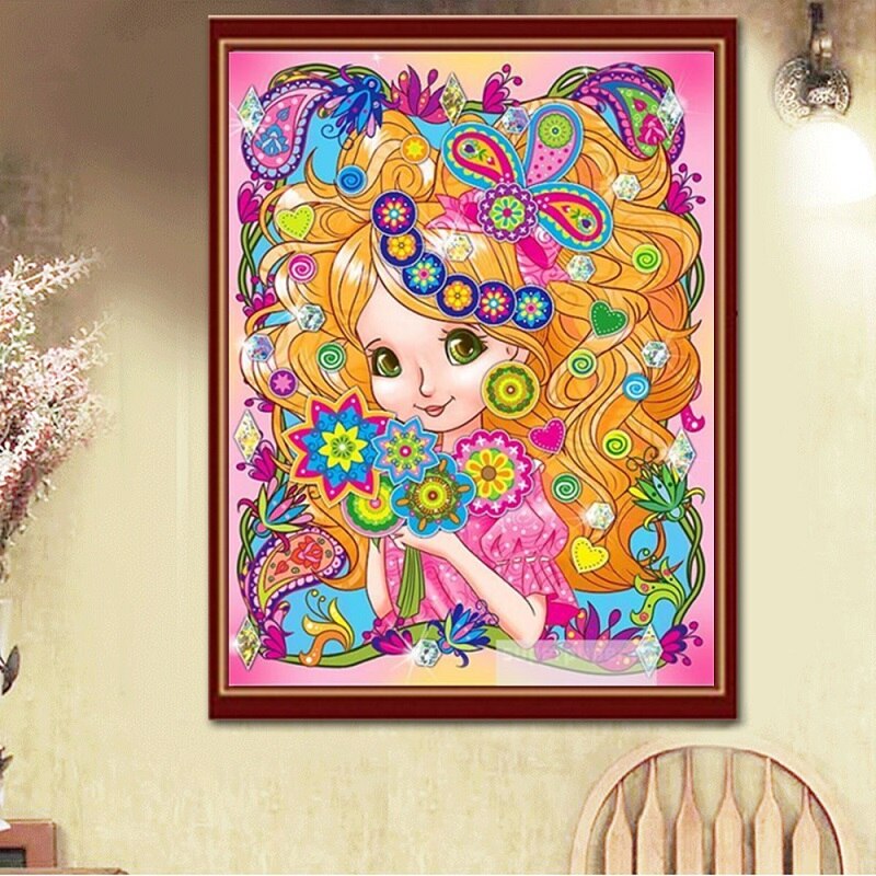 Cute Girl And Flowers