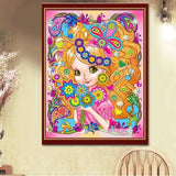 Cute Girl And Flowers