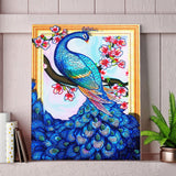 Peacock With Flowers On Branch