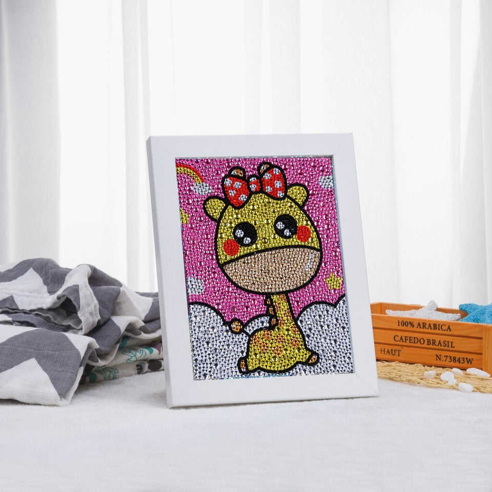 Cute Yellow Giraffe Painting For Kids