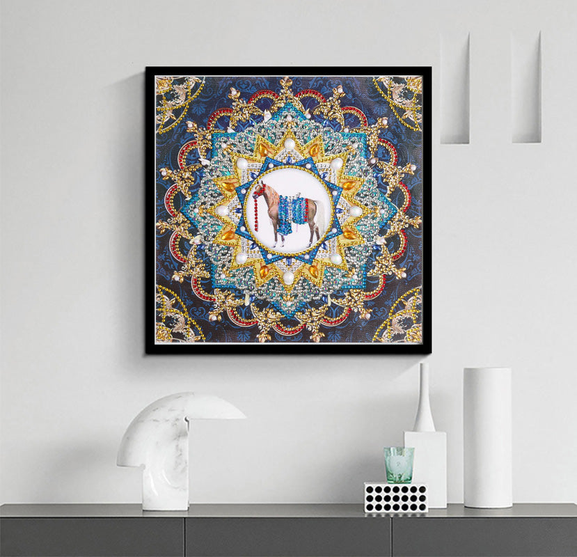 Horse Handmade Motif Painting