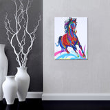 Colorful Running Horse Painting