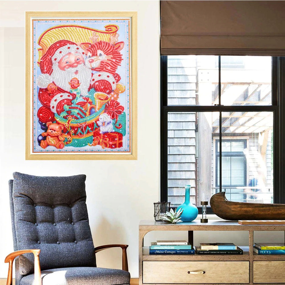 Happy Colorful Santa Claus With Toys