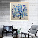 Embroidery Winter Flower Tree