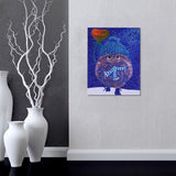 Purple Owl In Winter