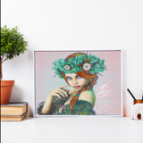 Lovely Girl With Green Crown