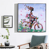 Girl On Bike With Butterfly