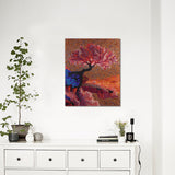 Cute Pink Tree On Mountain