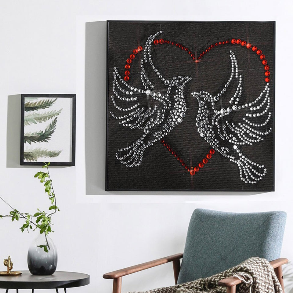 Two Cute Crystal Pigeon
