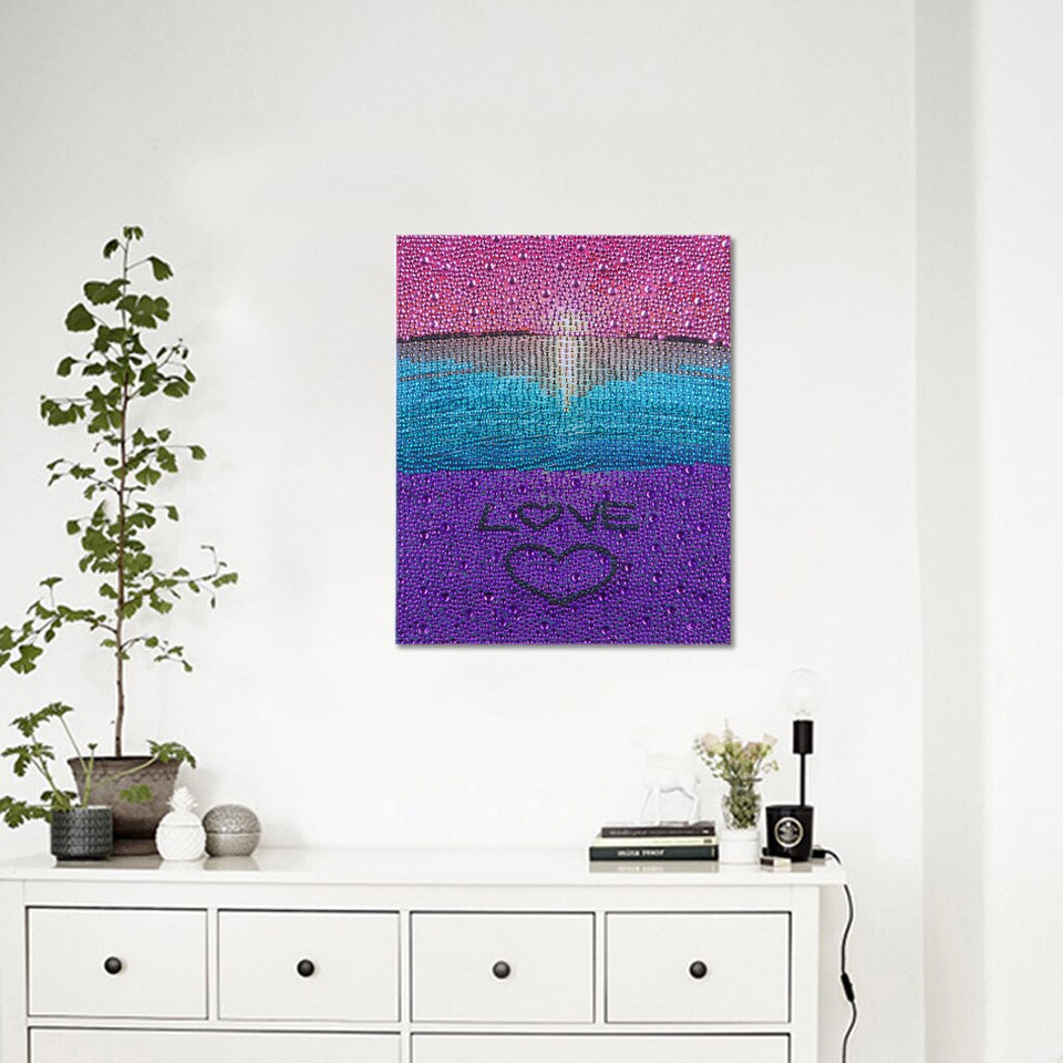 Heart Shaped Seaside Lovely Painting